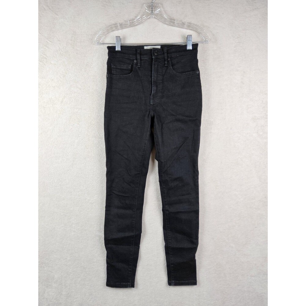 Everlane Women's High Rise Skinny Black Denim Jeans Size 26 Regular